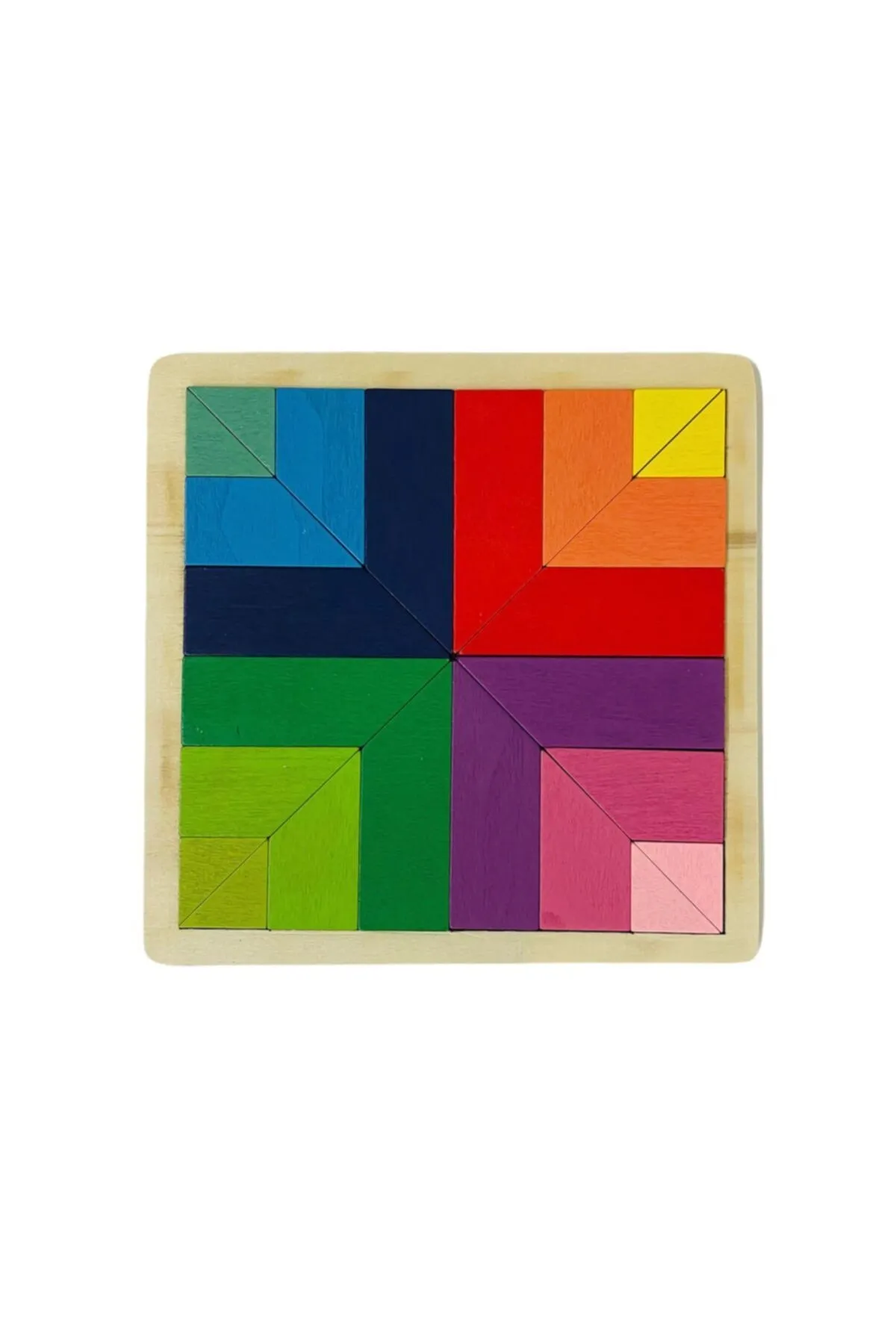 Ahşap Renkli Tangram 24 Parça