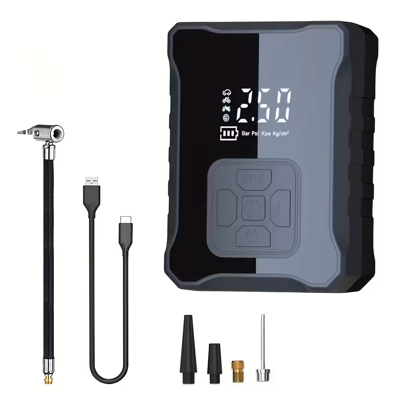 Kablosuz Lastik Şişirme Kompresörü USB Şarjlı 