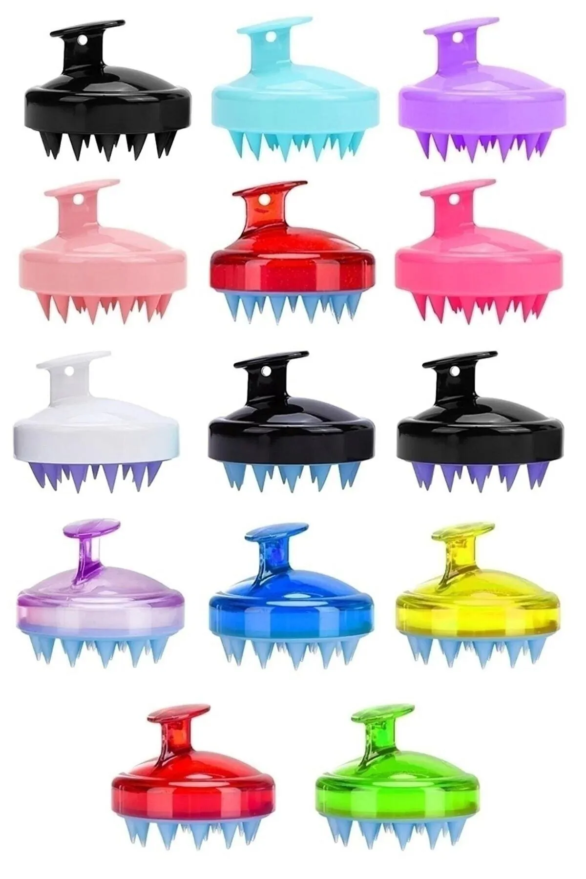  Silikon Duş Deri Masaj Tarağı Saç Masajı