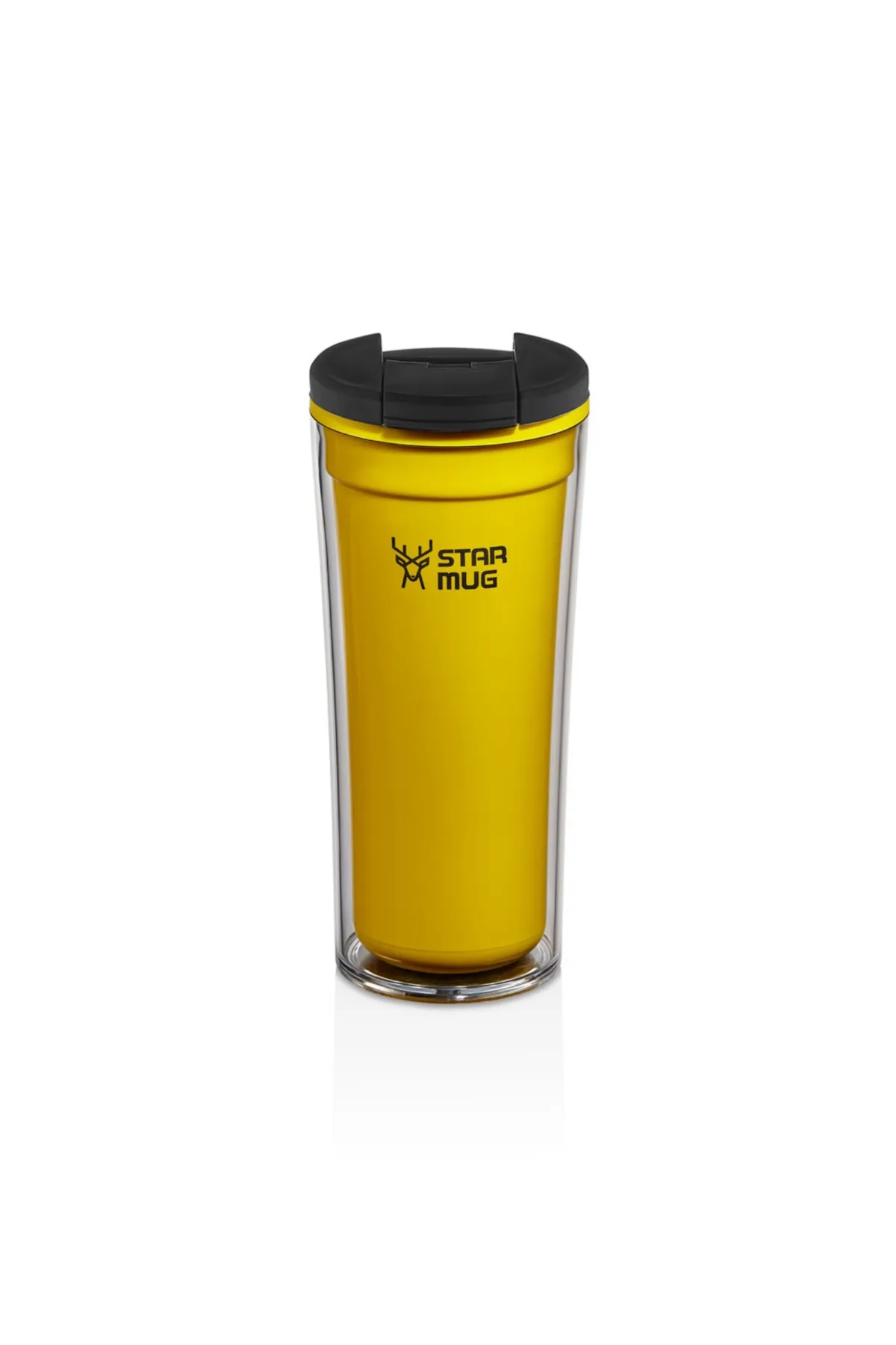 Termos Star Mug  350 ml  Opak Sarı Çift Katmanlı Kupa Sızdırmaz - Piknik Kamp Outdoor