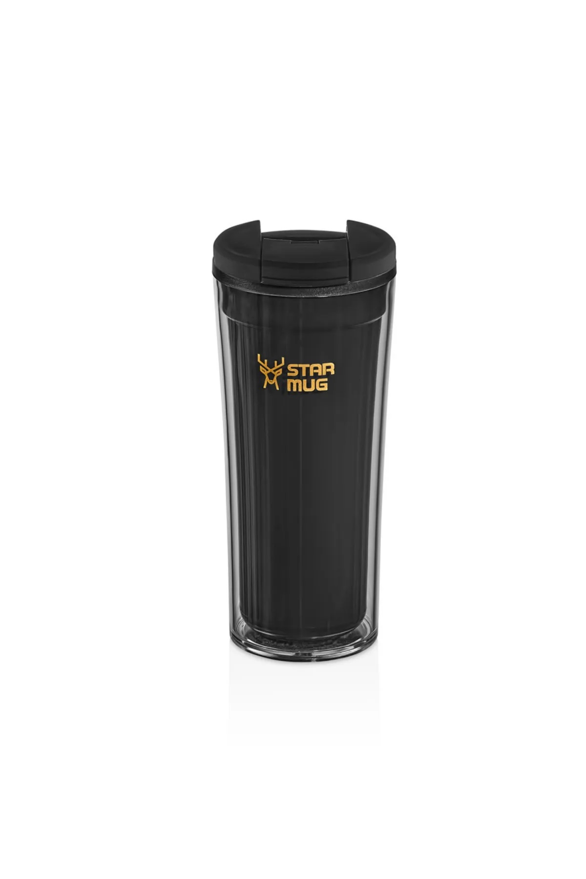 Termos Star Mug  350 ml  Opak Siyah Çift Katmanlı Kupa Sızdırmaz - Piknik Kamp Outdoor