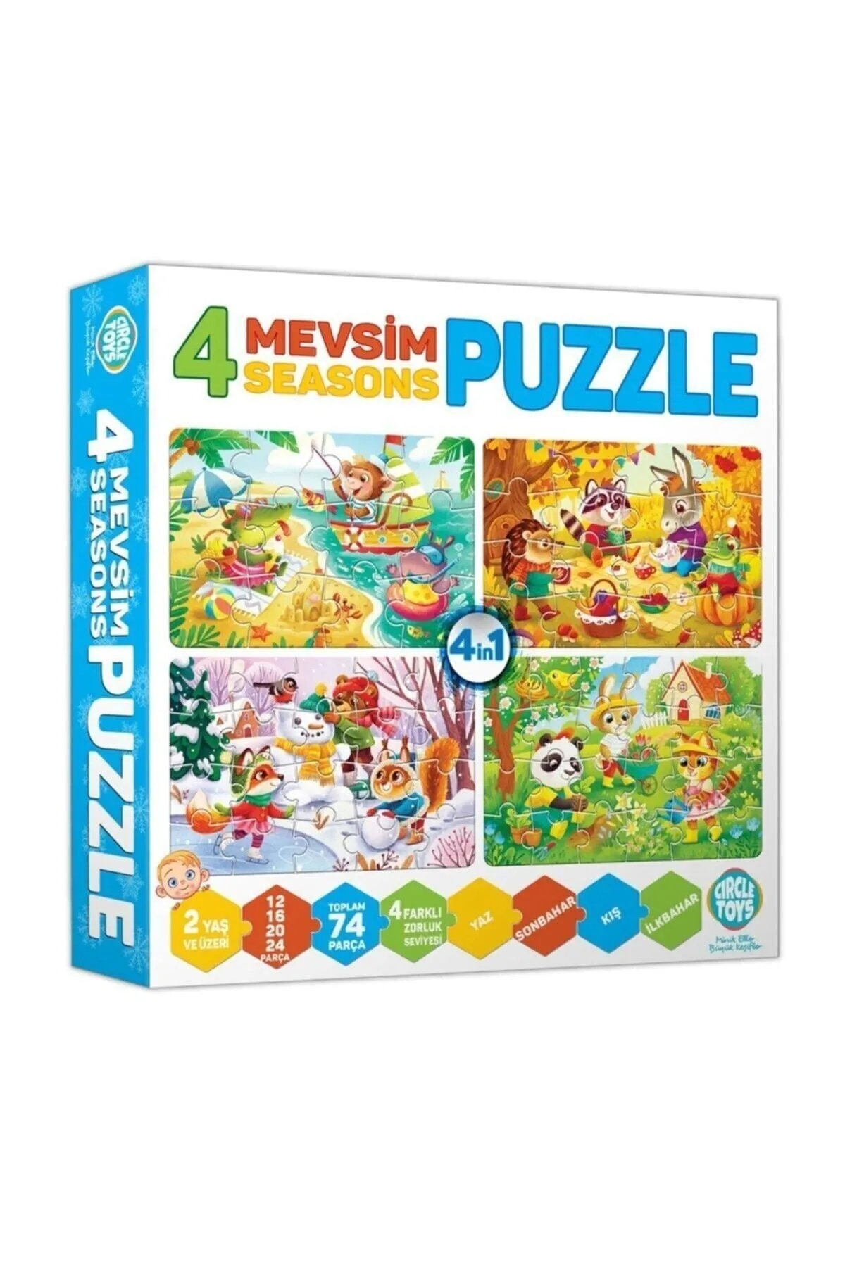4 Mevsim Puzzle 2 Yaş Üzeri 74 Parça Puzzle