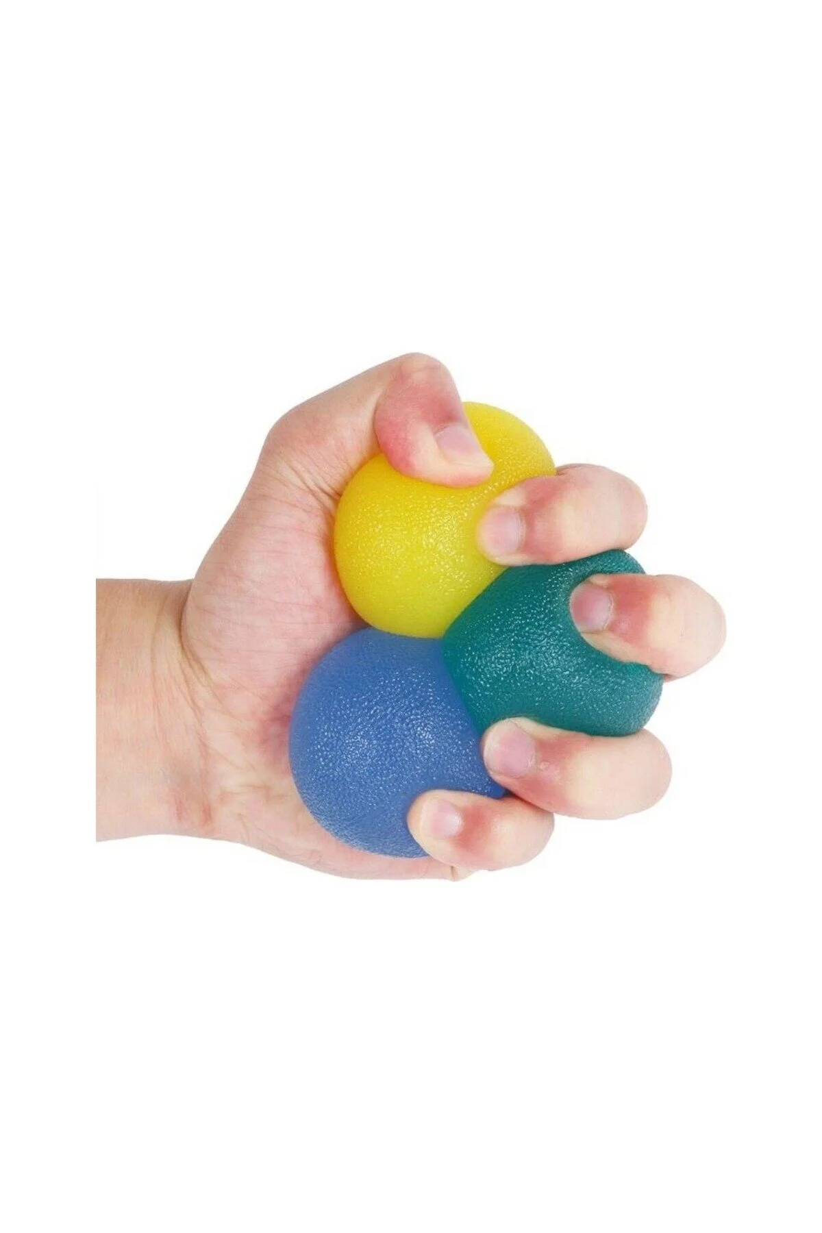 El Egzersiz Topu 1 adet  Yumurta Şekilli El Terapisi 3 Farklı Direnç