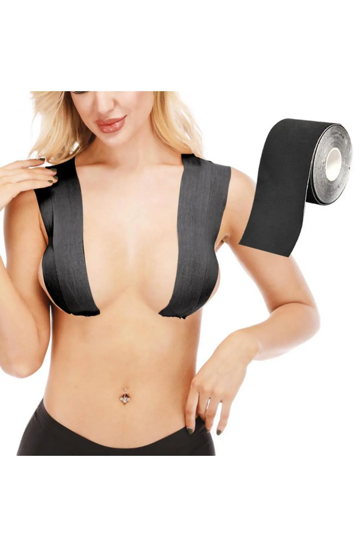 Göğüs Dikleştirme ve Şekil Verme Bandı 5 metre Siyah Renk