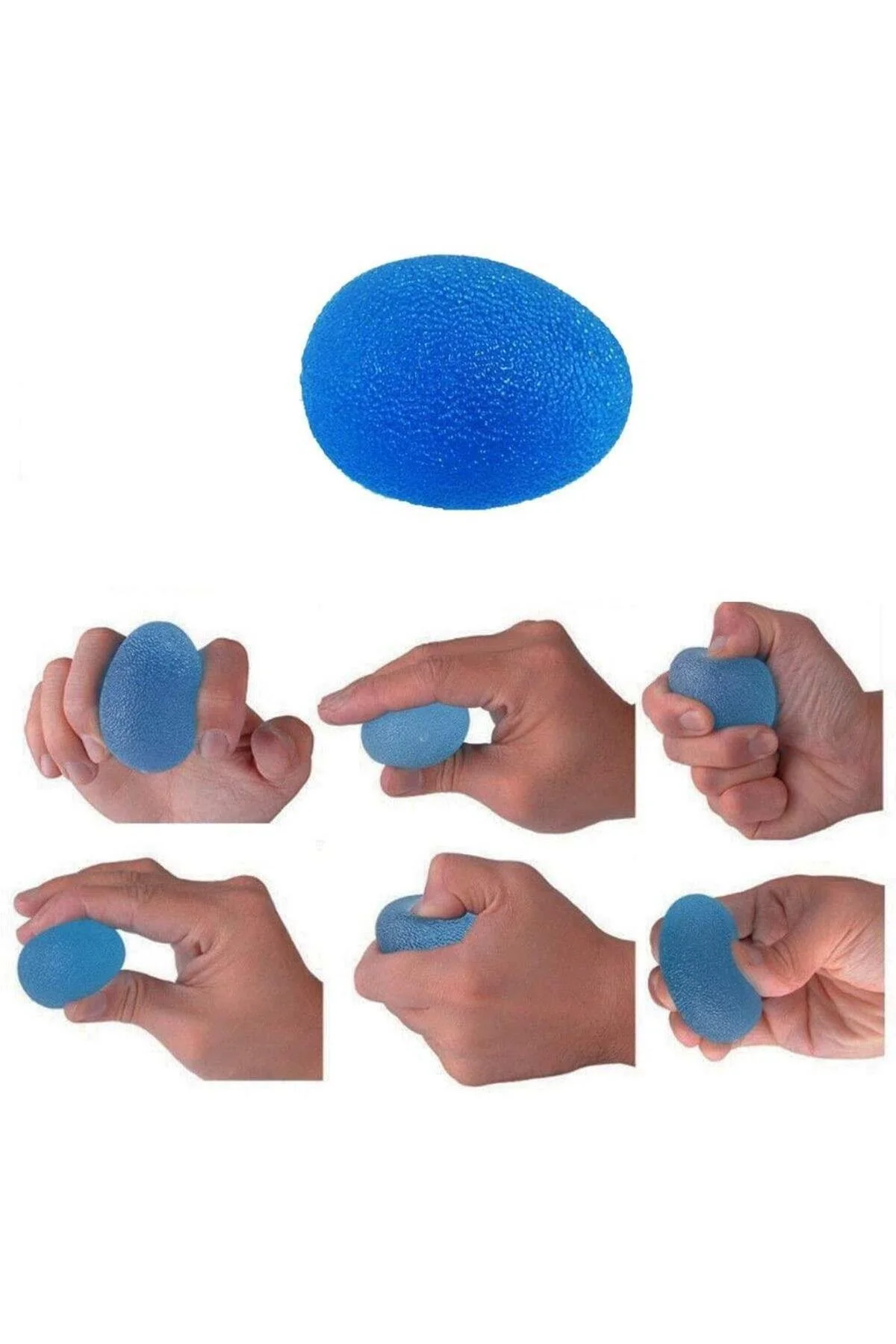 El Egzersiz Topu 1 adet  Yumurta Şekilli El Terapisi 3 Farklı Direnç