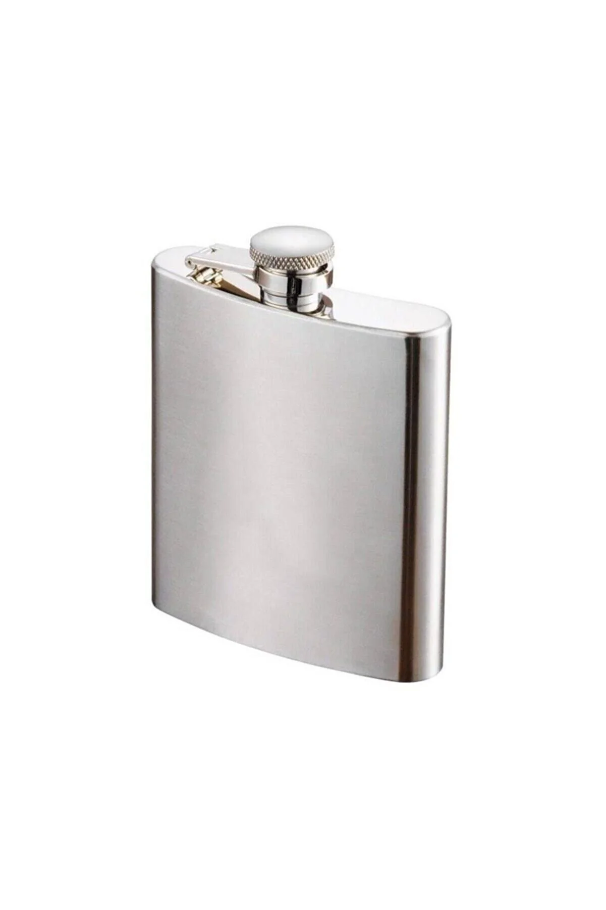 6 Oz Gümüş Paslanmaz Çelik İçki Matarası