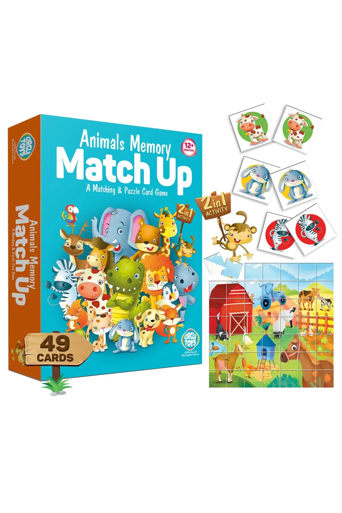 Animals Memory Match Up Puzzle 2si1arada Eşleştirme Çiftlik Puzzle