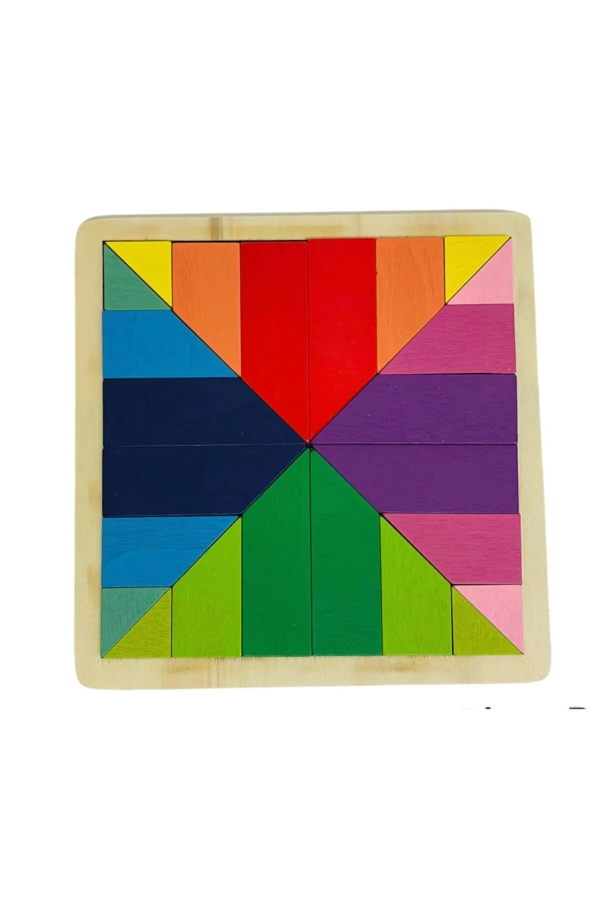 Ahşap Renkli Tangram 24 Parça