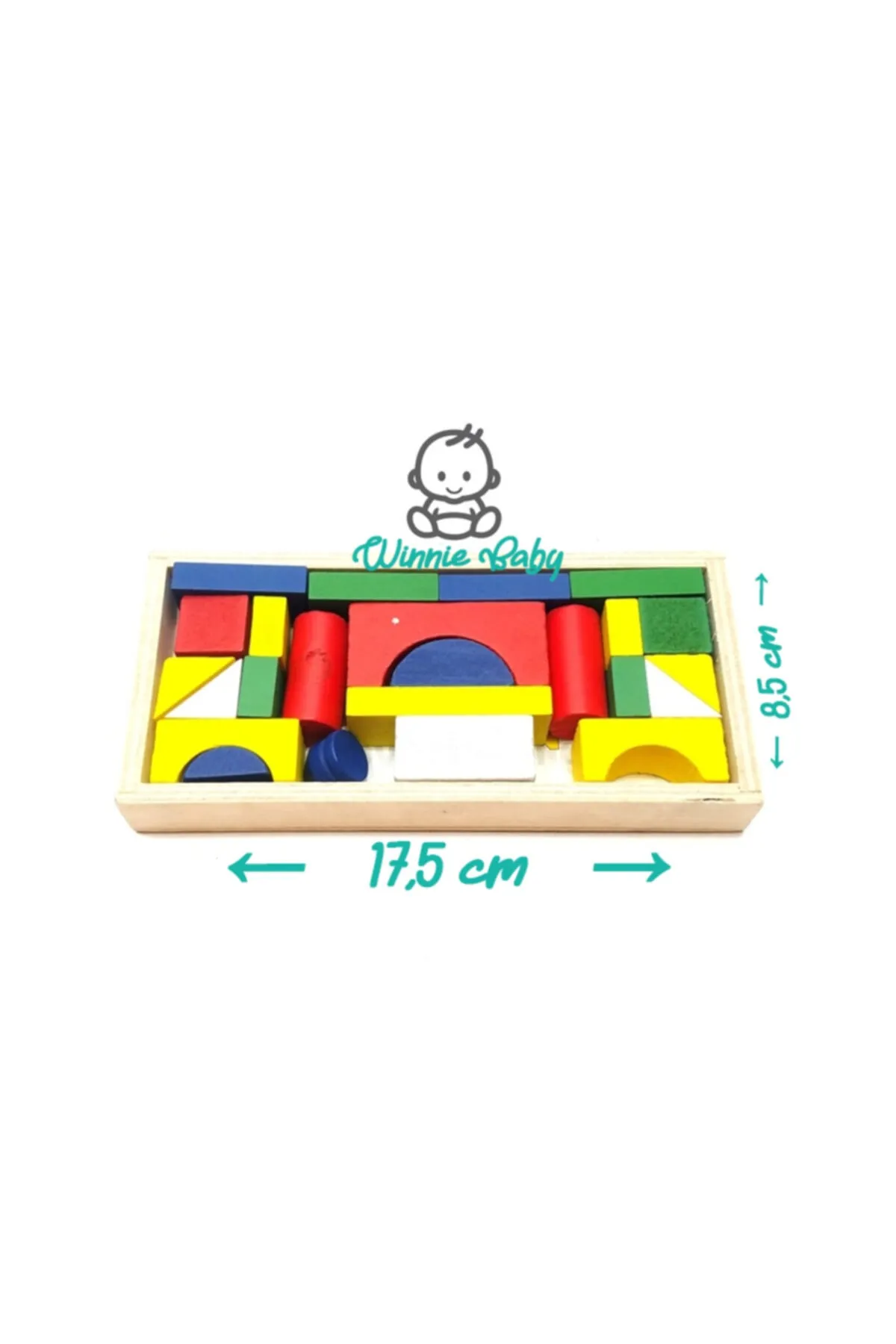 26 Parça Renkli Ahşap Tangram