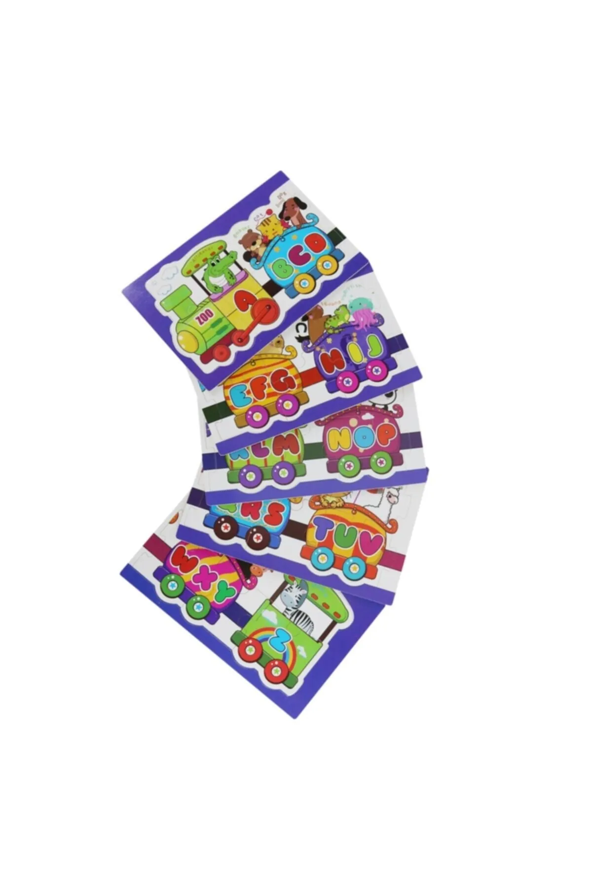Büyük Parçalı Tren Şekilli Harfler Ve Hayvanlar Puzzle Seti