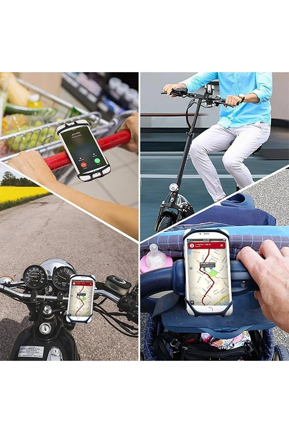 Motorsiklet Bisiklet Telefon Tutucu Tüm Telefonlara Uyumlu