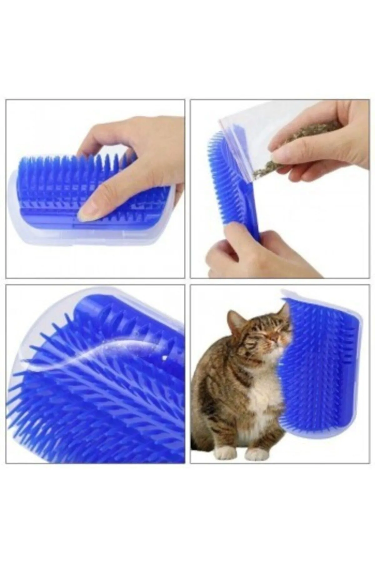 Cat It Kedi Tarama Ve Masaj Fırçası Mavi Catnipli Kedi Kaşınma Aparatı