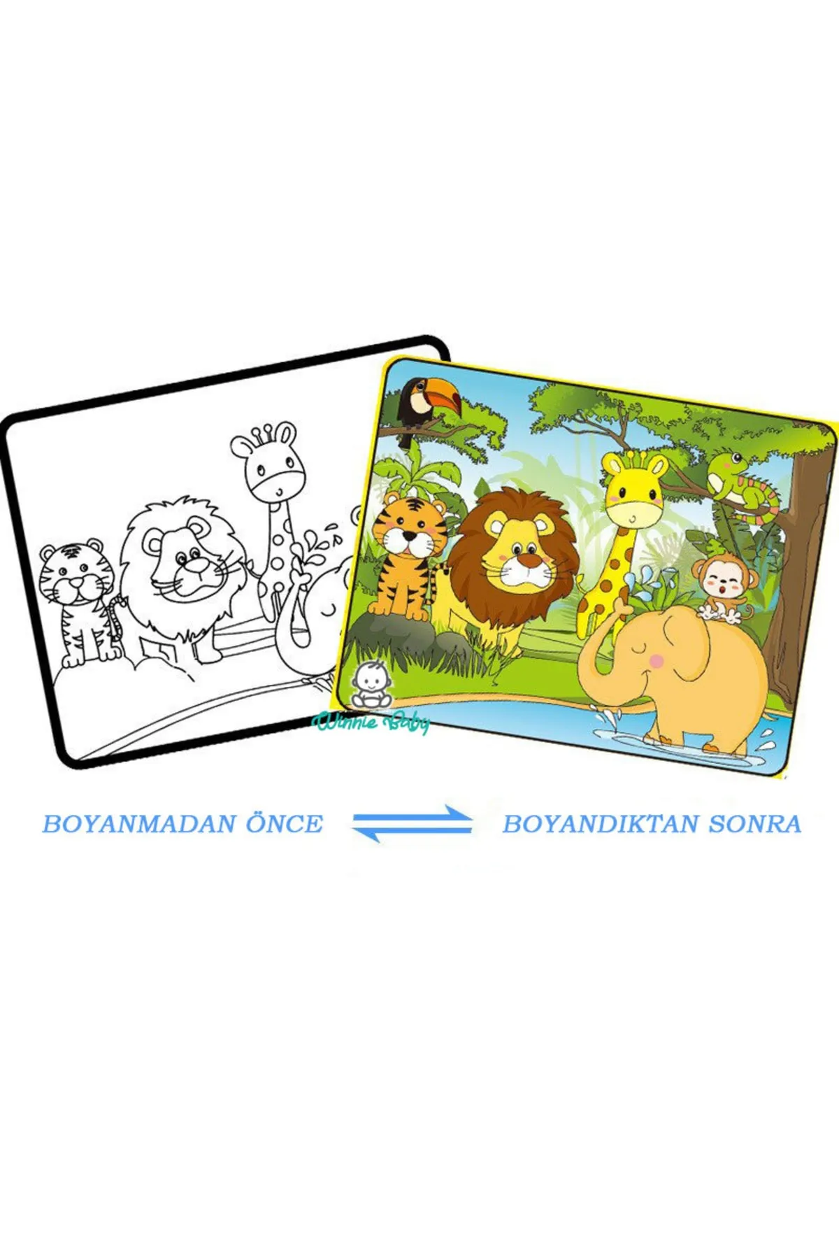 Sihirli Boyama Kitabı Hayvanlar Alemi