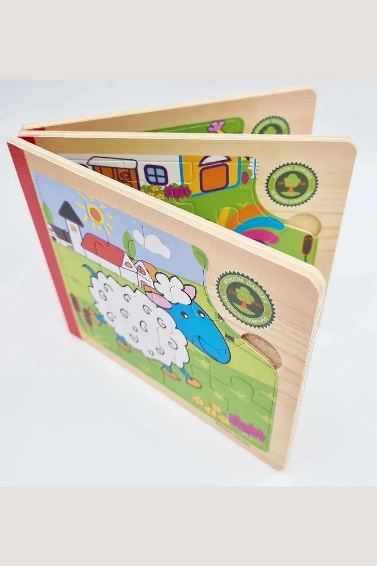 Ahşap Kitap Puzzle 6 Sayfa Puzzle 11 Parçalı