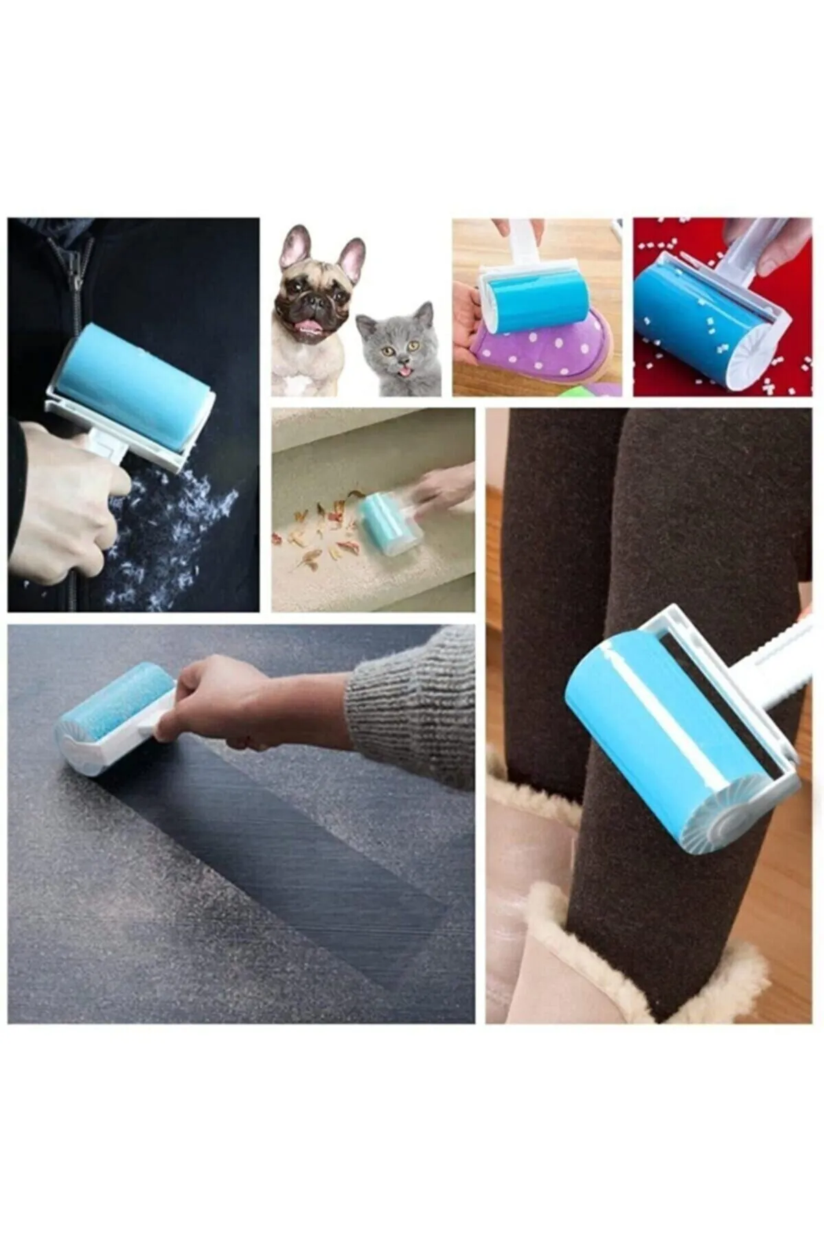 Kedi Köpek Tüy Kıl Toz Toplama Rulosu 2’li Set Yıkanabilir