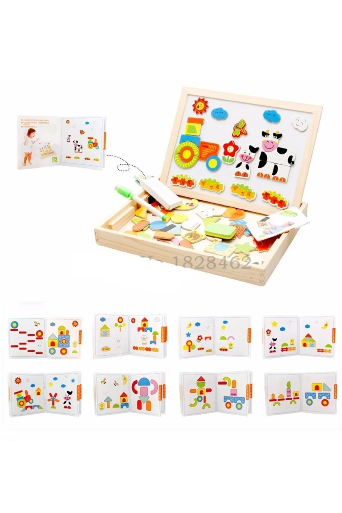 Mıknatıslı 30 Cm Çift Taraflı Yazı Tahtası Seti