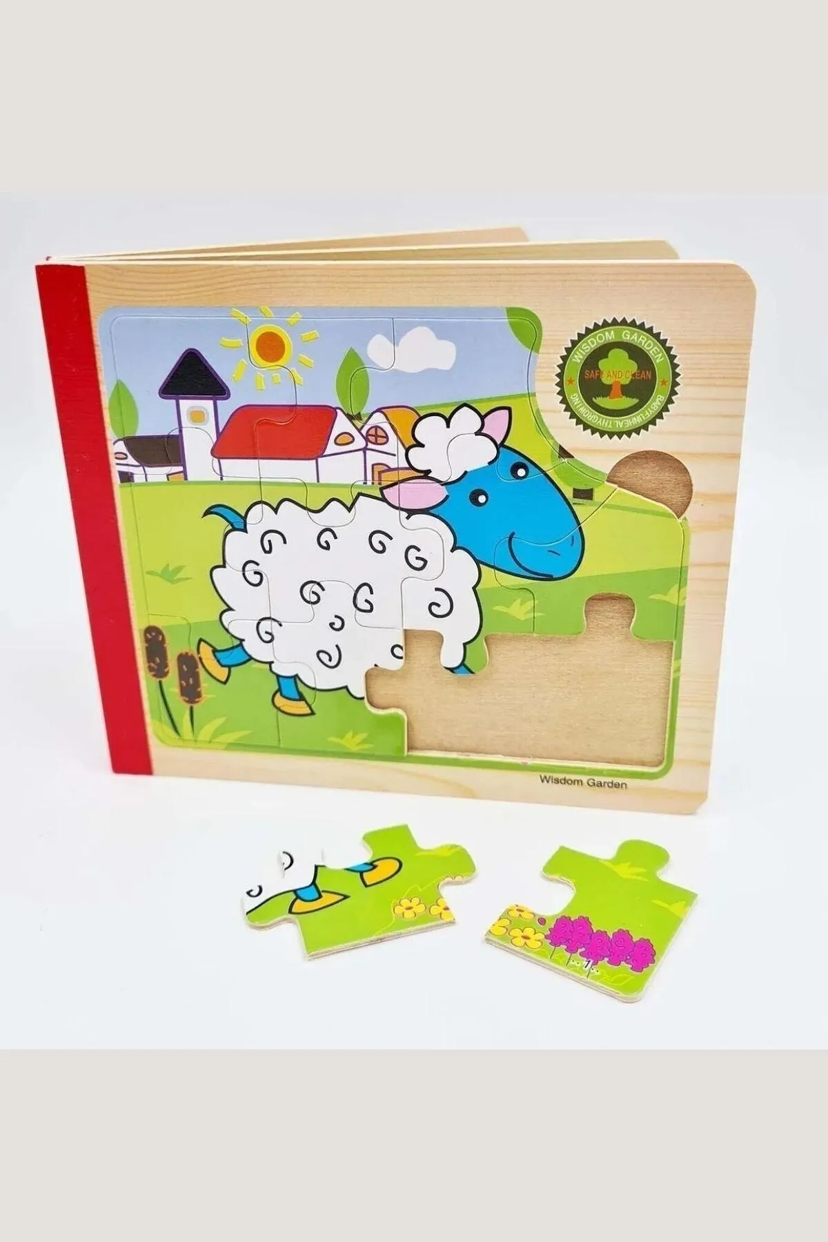 Ahşap Kitap Puzzle 6 Sayfa Puzzle 11 Parçalı