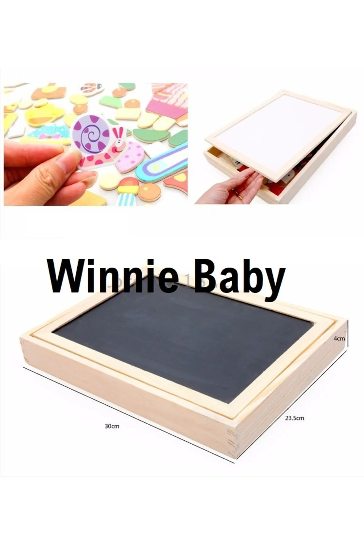 Mıknatıslı 30 Cm Çift Taraflı Yazı Tahtası Seti