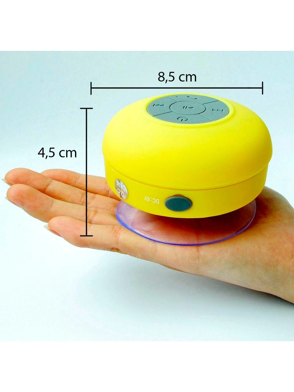 Su Geçirmez Mini Bluetooth Duş Hoparlörü Sarı
