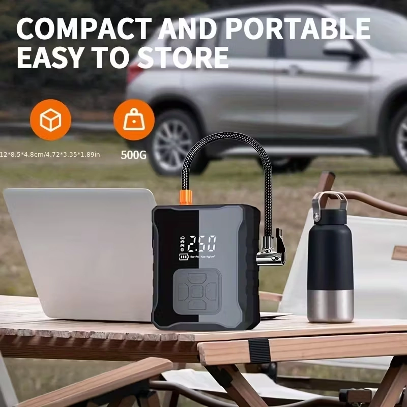 Kablosuz Lastik Şişirme Kompresörü USB Şarjlı 