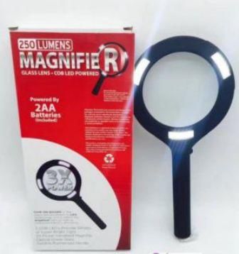 Işıklı El Büyüteci 3 Ledli 250 Lümen Beyaz Işık 3x Zoom