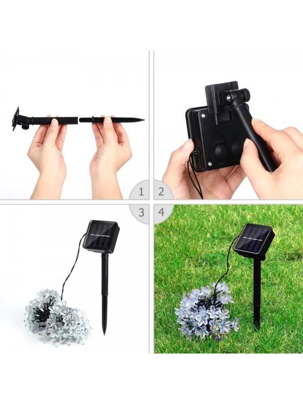 30 Ledli Solar Çiçekli Günışığı Bahçe Aydınlatması