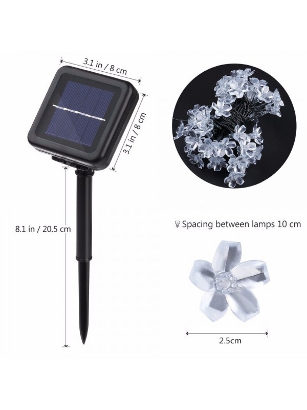 30 Ledli Solar Çiçekli Günışığı Bahçe Aydınlatması