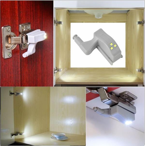 Dolap İçi Led Aydınlatma Menteşe Işığı Pil Dahil