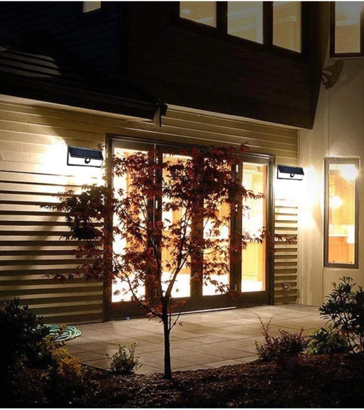 Solar Güneş Enerjili 190 Ledli Çakarlı Hareket ve Karanlık Sensörlü Su Geçirmez