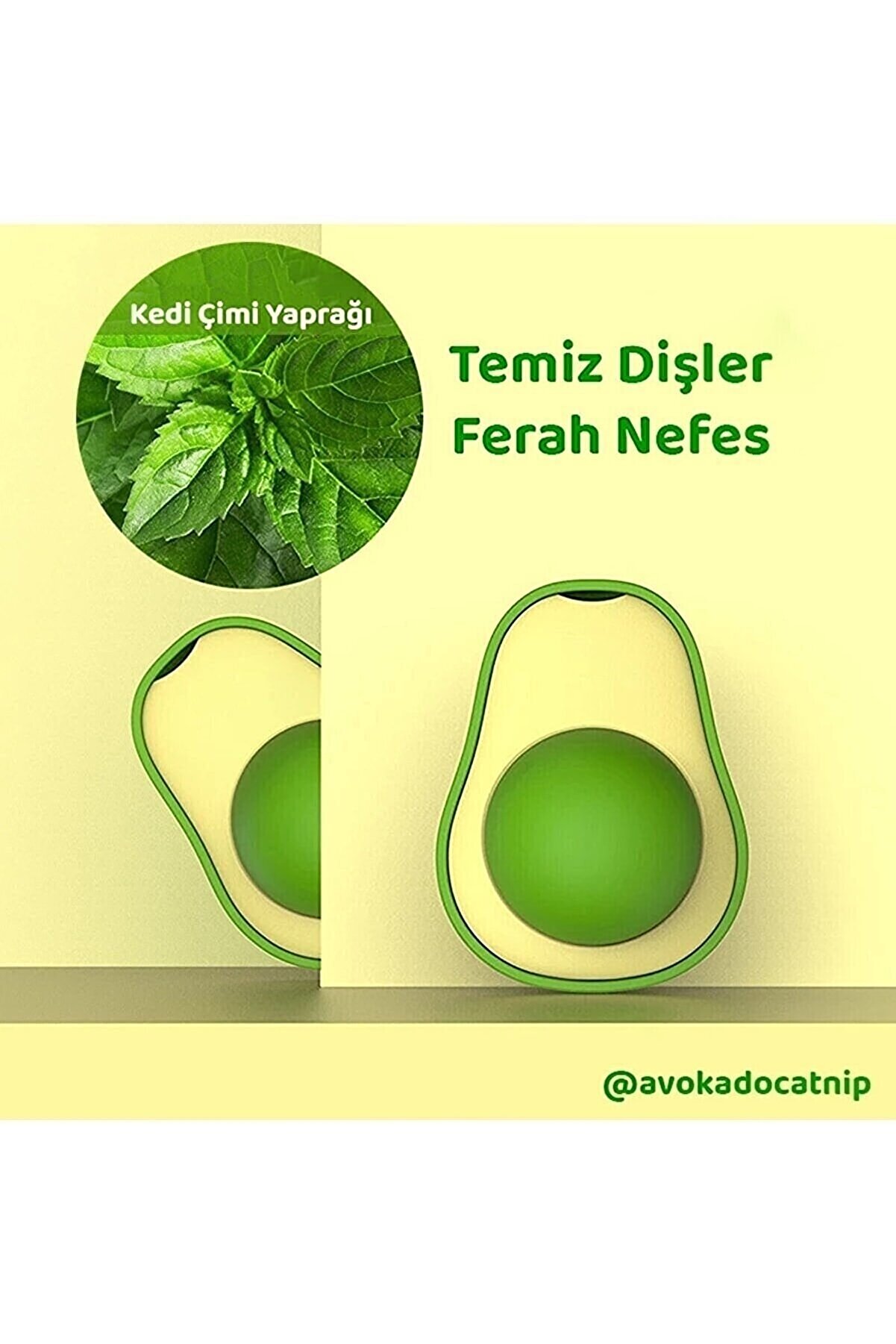Avokado Şekilli Kedi Nanesi Catmint Catnip Kedi Otlu Oyuncak Kedi Çimi Oyuncağı