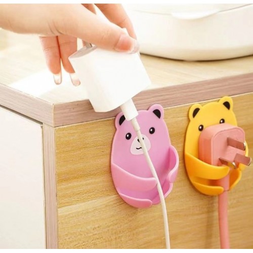 Ayıcık Desenli Çok Amaçlı 4 Lü Fiş Tutucu