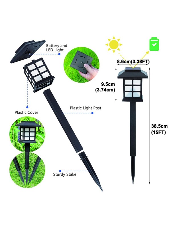 Güneş Enerjili 5w Çim Armatürü Gün Işığı 6lı Set