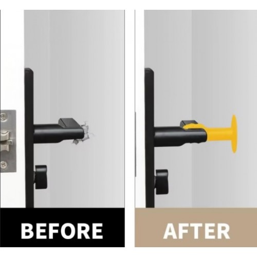 Vantuzlu Geçmeli Kapı Kolu Stoper Beyaz