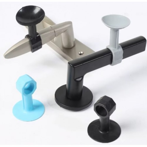 Vantuzlu Geçmeli Kapı Kolu Stoper Beyaz