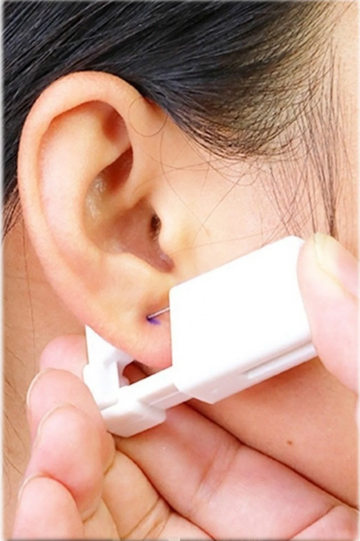 Kulak Delme Aparatı Küpe Piercing Takma Güvenli Hijyenik Kullanım