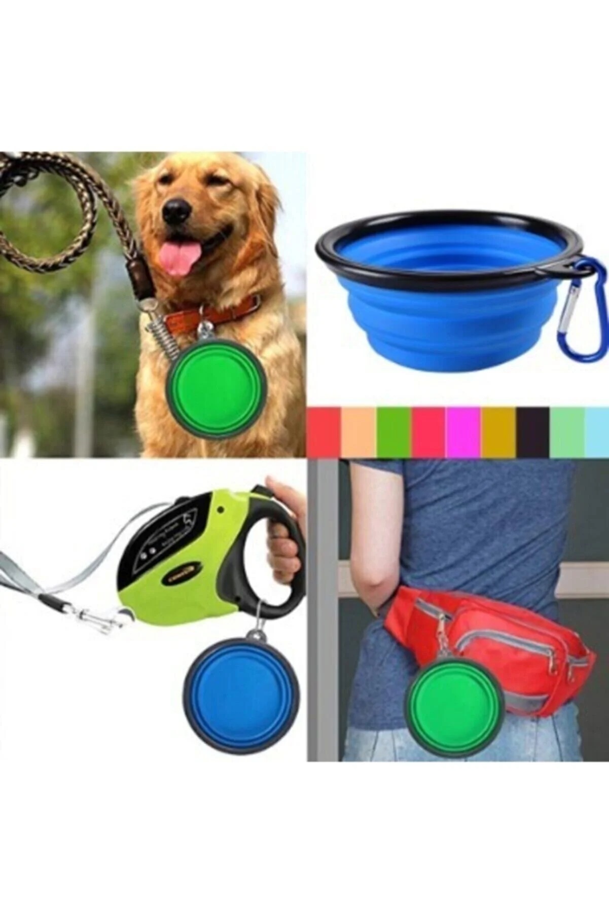 Kediler Ve Köpekler İçin Katlanabilir Mama Ve Su Kabı 350ML