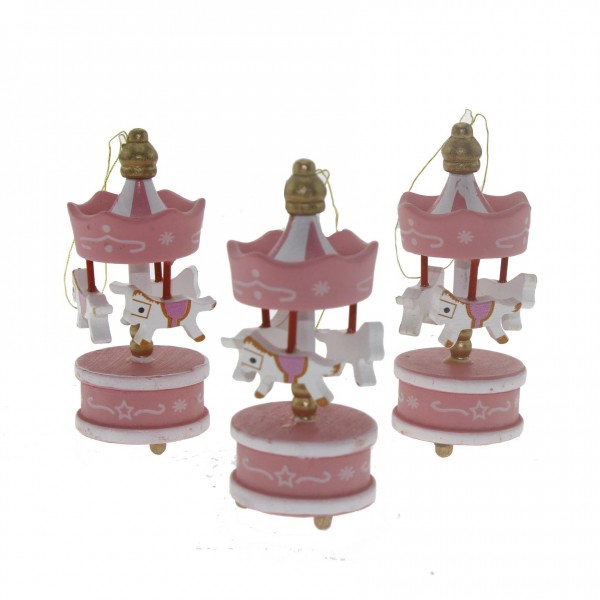 Mini Atlı Karınca Pembe 6lı Set Hediyelik Süs