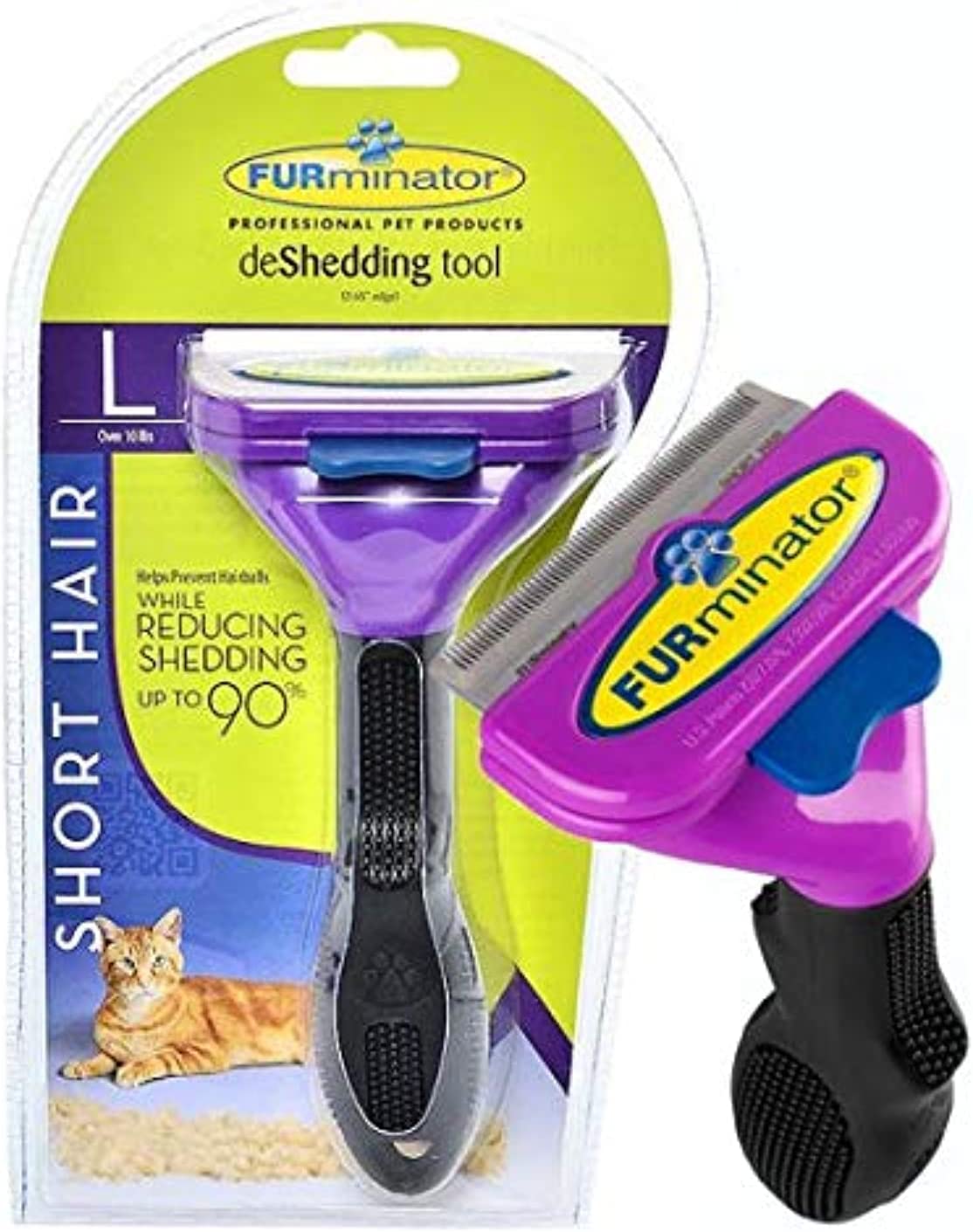 Furminator Kısa Tüylü Kediler İçin Fırça Ve Tüy Tarağı Large