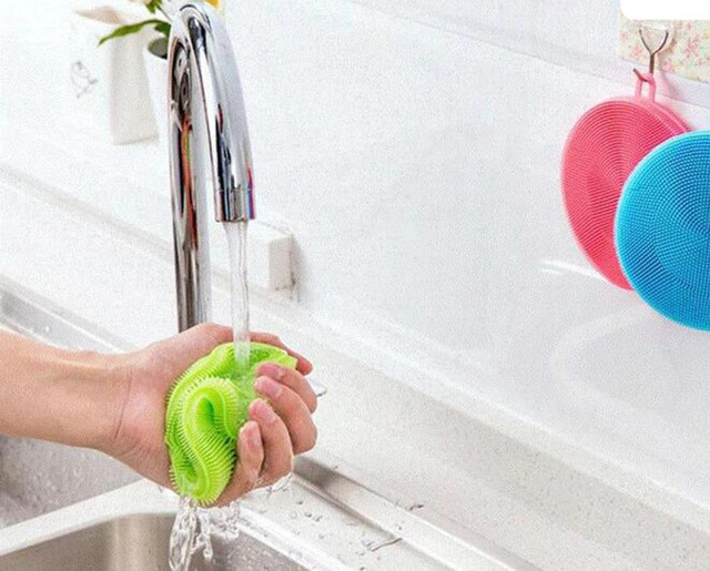 Silikon Bulaşık Yıkama Fırçası Nano Hijyenik Tükenmeyen (2 Adet)