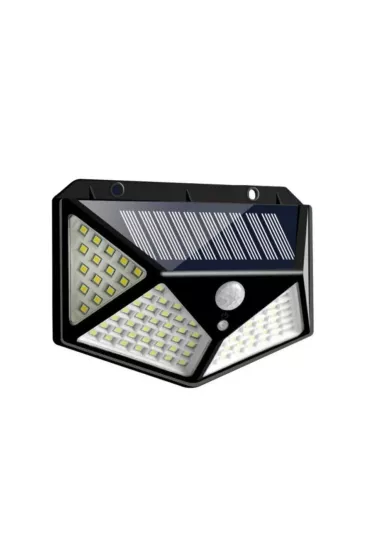 Güneş Enerjili 100 Led Duvar Lambası Sarı Işık
