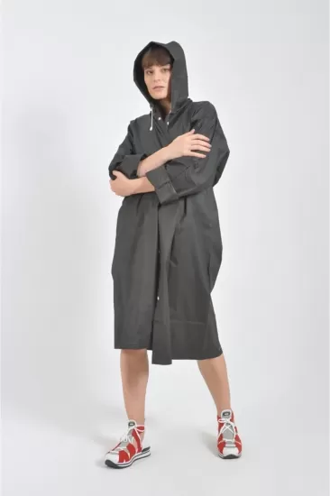 Siyah Yağmurluk Unisex SuGeçirmez Eva Kumaş Kalın