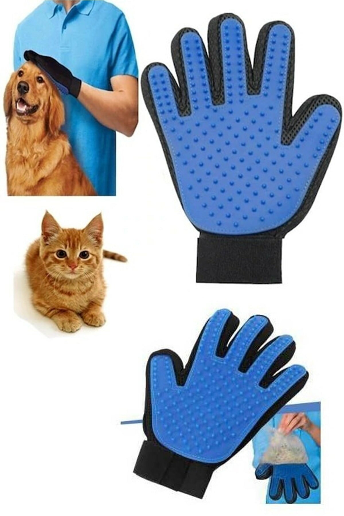 Kedi Köpek Evcil Hayvan Tüy Toplama Eldiveni
