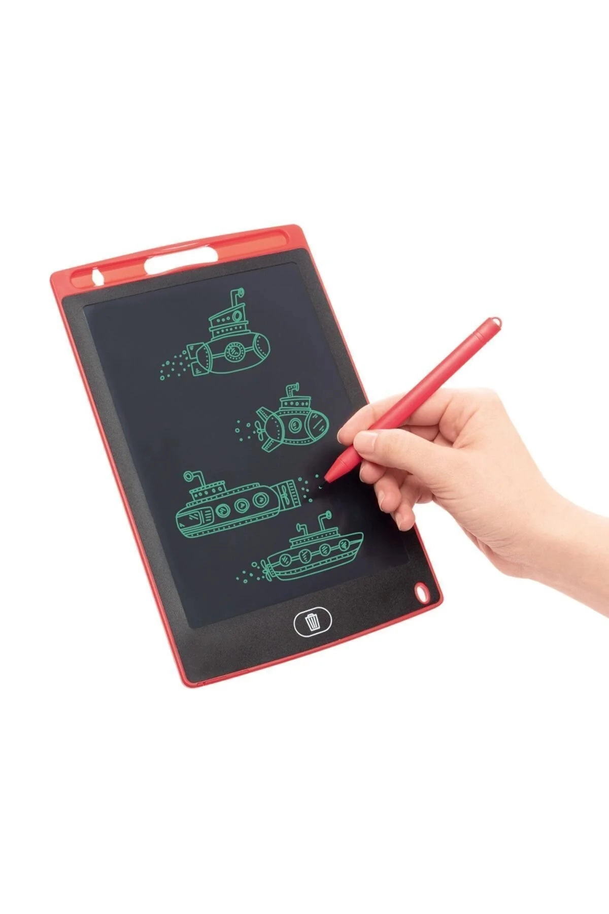 Dijital Kalemli Yazı Tableti 8,5 inch Otomatik Kırmızı