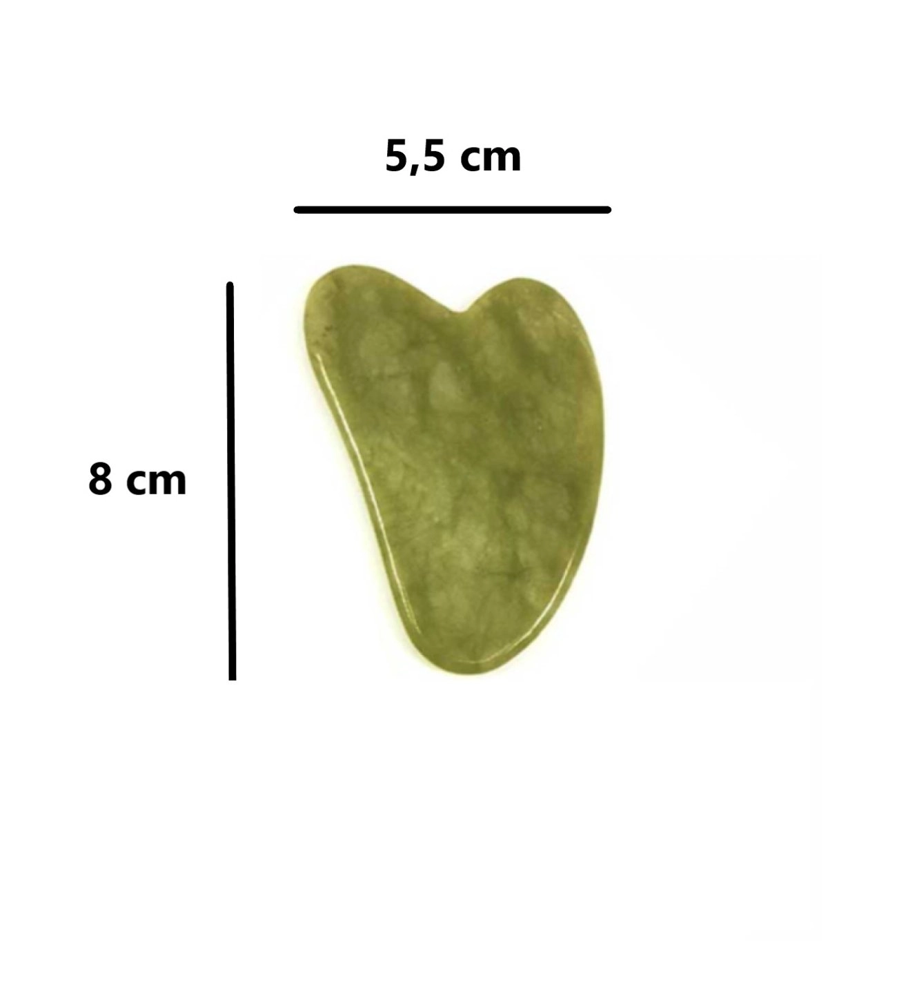 Yeşim Taşı Doğal Taş Masaj Kalp Gua Sha Yüz Bakım Taşı Yüz Yogası